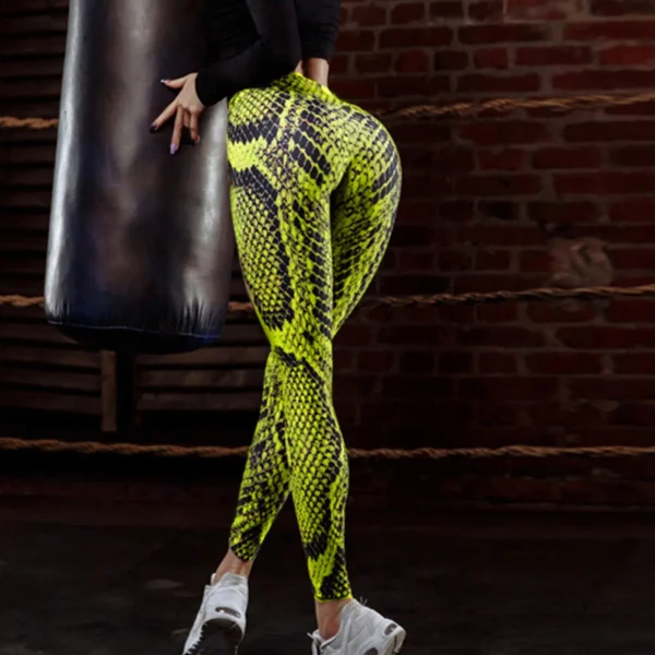 3D Snake Print Legging Yoga Pants Woman Workout Sport Push Leggings Women Pant High Waist Tights Gym Pocket Legging Sweatpants