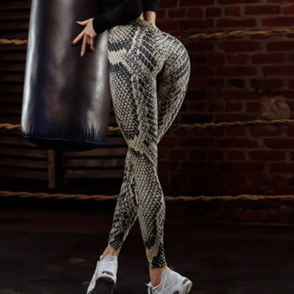 3D Snake Print Legging Yoga Pants Woman Workout Sport Push Leggings Women Pant High Waist Tights Gym Pocket Legging Sweatpants