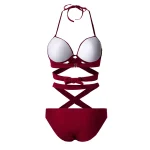 Bandage Bikinis Funny Push-Up Women Swimsuit Female Swimwear Thong Bikini Set Swimming Suit For Women Solid Bather Bikini Sexy