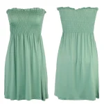 Elastic Chest Wrap Off Shoulder Mini Dress Sexy Strapless Swing Dress Sundress Women Casual Evening Party Gowns Vestido de festa