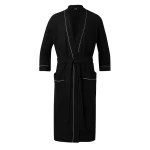 Long Sleeves Bathrobe For Men Long Thick Absorbent Terry Bath Robe Kimono Men Towel Bathrobe Solid Sleepwear Women Dressing Gown