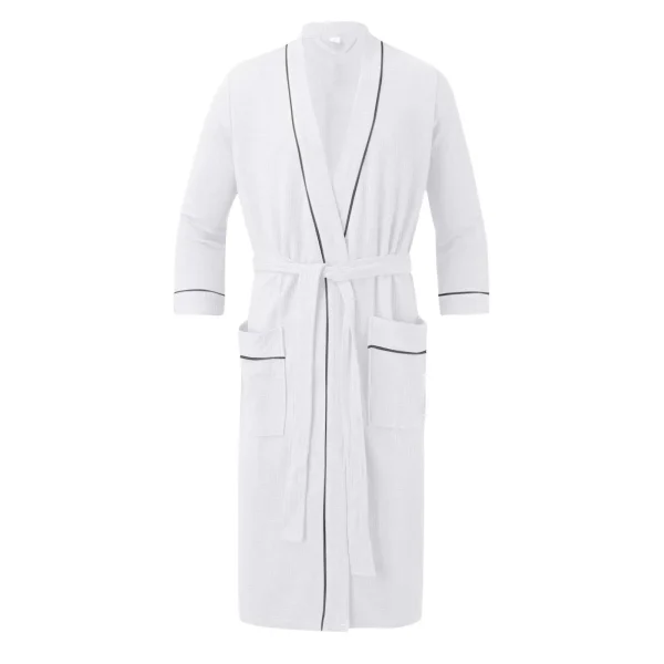 Long Sleeves Bathrobe For Men Long Thick Absorbent Terry Bath Robe Kimono Men Towel Bathrobe Solid Sleepwear Women Dressing Gown