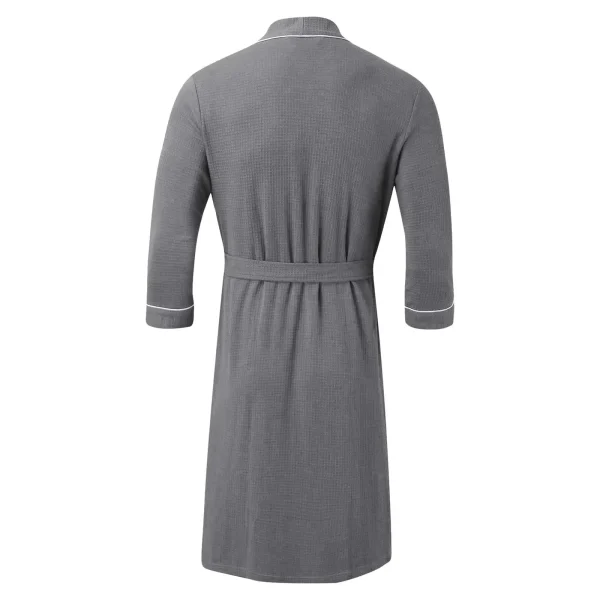 Long Sleeves Bathrobe For Men Long Thick Absorbent Terry Bath Robe Kimono Men Towel Bathrobe Solid Sleepwear Women Dressing Gown