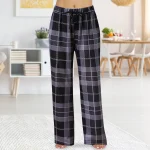Women Sleep Pants Plaid Pattern Pajama Pants Autumn Winter Wide Legs Pants Bottoms Trousers pantalones de mujer ?է?ާѧ?ߧڧ? ???ѧߧ?