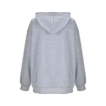 Women Solid Color Zipper Hoodies Harajuku Y2k Drawstring Long Sleeve Hooded Sweatshirts Korean Casual Pocket Jacket Streetwear