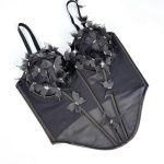 Stereoscopic Butterfly Rhinestone Sheer Fitted Boned Bustier Unique High-End Sexy Elegant Boned Top Strapless
