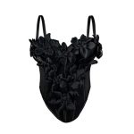 Stereoscopic Flower Strap Camisole Top Fitted Pure Temptation Style Sexy Boned Chest Inner Wear