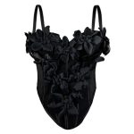 Stereoscopic Flower Strap Camisole Top Fitted Pure Temptation Style Sexy Boned Chest Inner Wear
