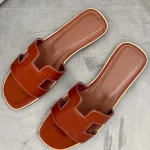 Top Quality Luxury Fashion Slides Women Leather Flip Flops Summer Ladies Beach Slippers Platform Female Flat Walk Casual Sandals
