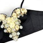 European and American Style Three-dimensional Flower Rhinestone Beaded Corset Fashion Luxury Sexy Outerwear Bone Strap Top