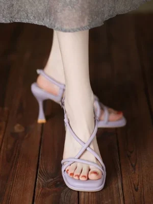 Comfortable and Elegant Open Toe Pumps Sandals for Women Vintage Korea Original Summer 2025 Sandal Cheap Liquidation Woman Shoes