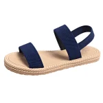 Lightweight Women's Flat Sandals Summer Fashion Elastic Band Roman Sandals Woman Comfortable Non Slip Beach Sandalias Mujer 2025