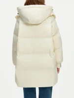 FSLE 151-173 Filling Amount Loose Casual Korean Down Jacket for Women 2024 Winter New Hooded Warm Jacket 24FS14321