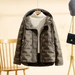 OFTBUY 2025 New Autumn Winter Clothing Women White Duck Down Coat Long Sleeve Fashion Puffer Jacket Commute Hooded Clothes Lady