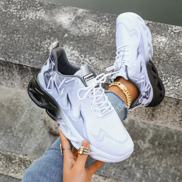 Women Casual Sports Shoes Breathable Lightweight Sneakers Anti-slip Flats Outdoor Running Walking Shoes Female Vulcanized Shoes