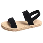 Lightweight Women's Flat Sandals Summer Fashion Elastic Band Roman Sandals Woman Comfortable Non Slip Beach Sandalias Mujer 2025
