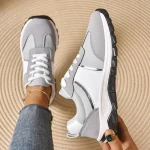 Mix Color Lace Up Sport Sneaker Women 2025 Plus Size 36-43 Thick Bottom Vulcanized Shoes Woman Non Slip Casual Running Shoes