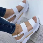Women's Wedges Sandals Summer New Woman Low Platform Shoes Sandals Heeled Fashion Shoes Female Footwear Wedges Shoes