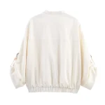 2025 AZRAF fashion European and American style summer new blend rollable sleeve jacket chic zipper top Outerwear Mujer