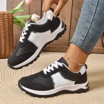 Mix Color Lace Up Sport Sneaker Women 2025 Plus Size 36-43 Thick Bottom Vulcanized Shoes Woman Non Slip Casual Running Shoes
