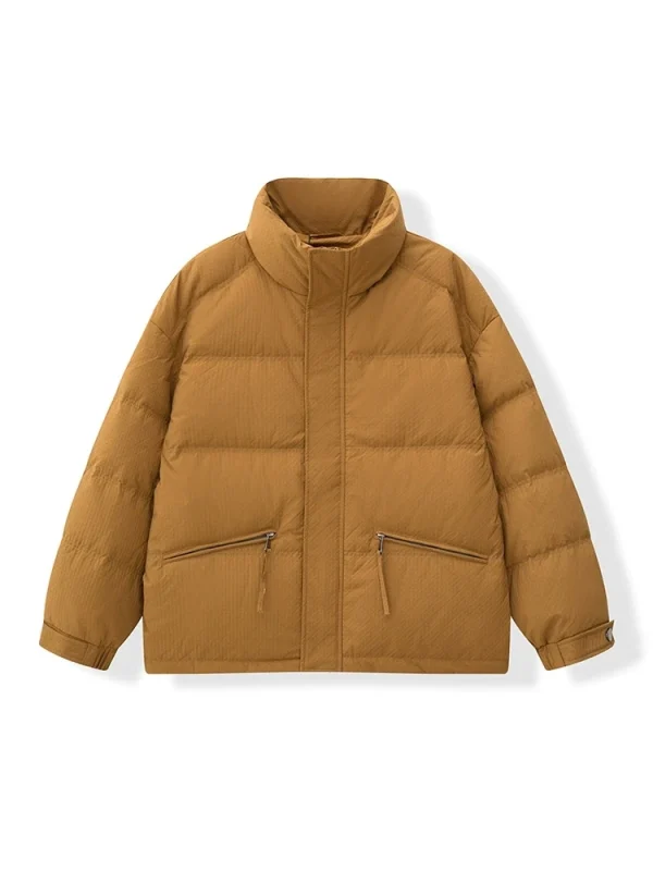 LU Autumn and Winter Stand Collar Down Jacket Casual White Duck Down L21