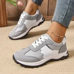 Mix Color Lace Up Sport Sneaker Women 2025 Plus Size 36-43 Thick Bottom Vulcanized Shoes Woman Non Slip Casual Running Shoes