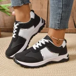Mix Color Lace Up Sport Sneaker Women 2025 Plus Size 36-43 Thick Bottom Vulcanized Shoes Woman Non Slip Casual Running Shoes