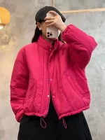 Solid Color Single Breasted Down Coat Winter New Loose Coat Women's Style Casual Warmth Thickened Down Jacket