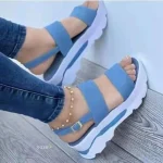 Women's Wedges Sandals Summer New Woman Low Platform Shoes Sandals Heeled Fashion Shoes Female Footwear Wedges Shoes