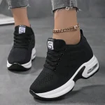 Women Sport Shoes Air Cushion Running Sneaker Comfortable Mesh Shoes Lace Up Breathable White Walking Shoes