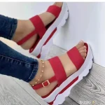 Women's Wedges Sandals Summer New Woman Low Platform Shoes Sandals Heeled Fashion Shoes Female Footwear Wedges Shoes