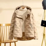 OFTBUY 2025 New Autumn Winter Clothing Women White Duck Down Coat Long Sleeve Fashion Puffer Jacket Commute Hooded Clothes Lady